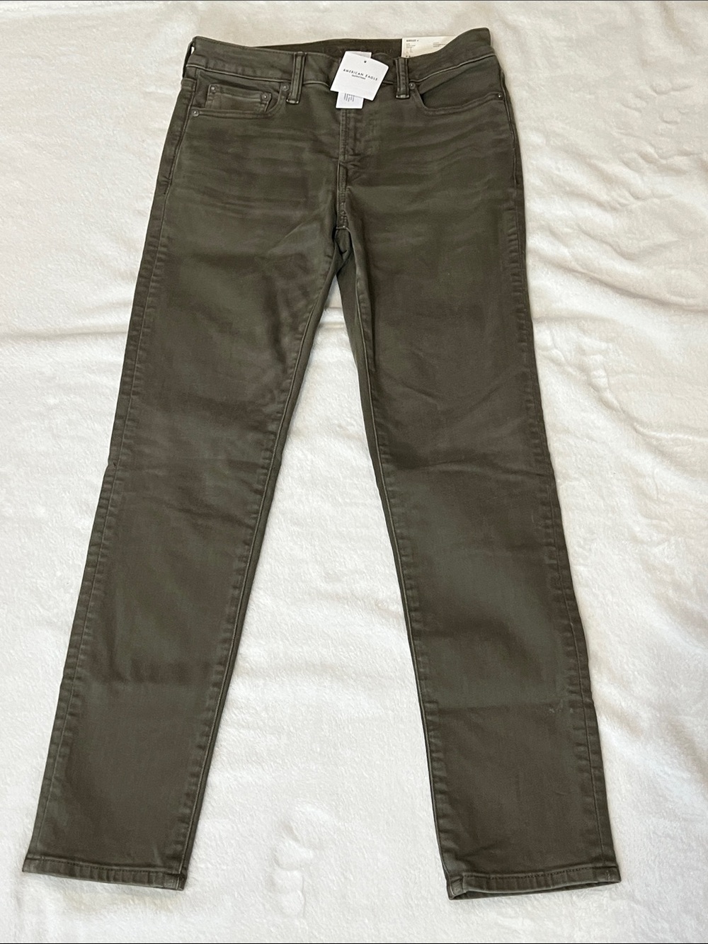 American Eagle Means Olive Green Slim Straight Jeans 28/30 size